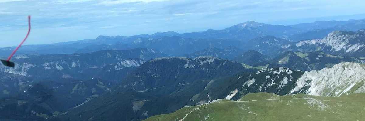 Flugwegposition um 11:22:09: Aufgenommen in der Nähe von Veitsch, St. Barbara im Mürztal, Österreich in 2089 Meter
